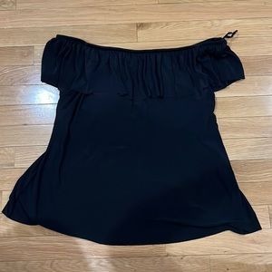 Soma Magicsuit Black off the shoulder ruffle Swim Top